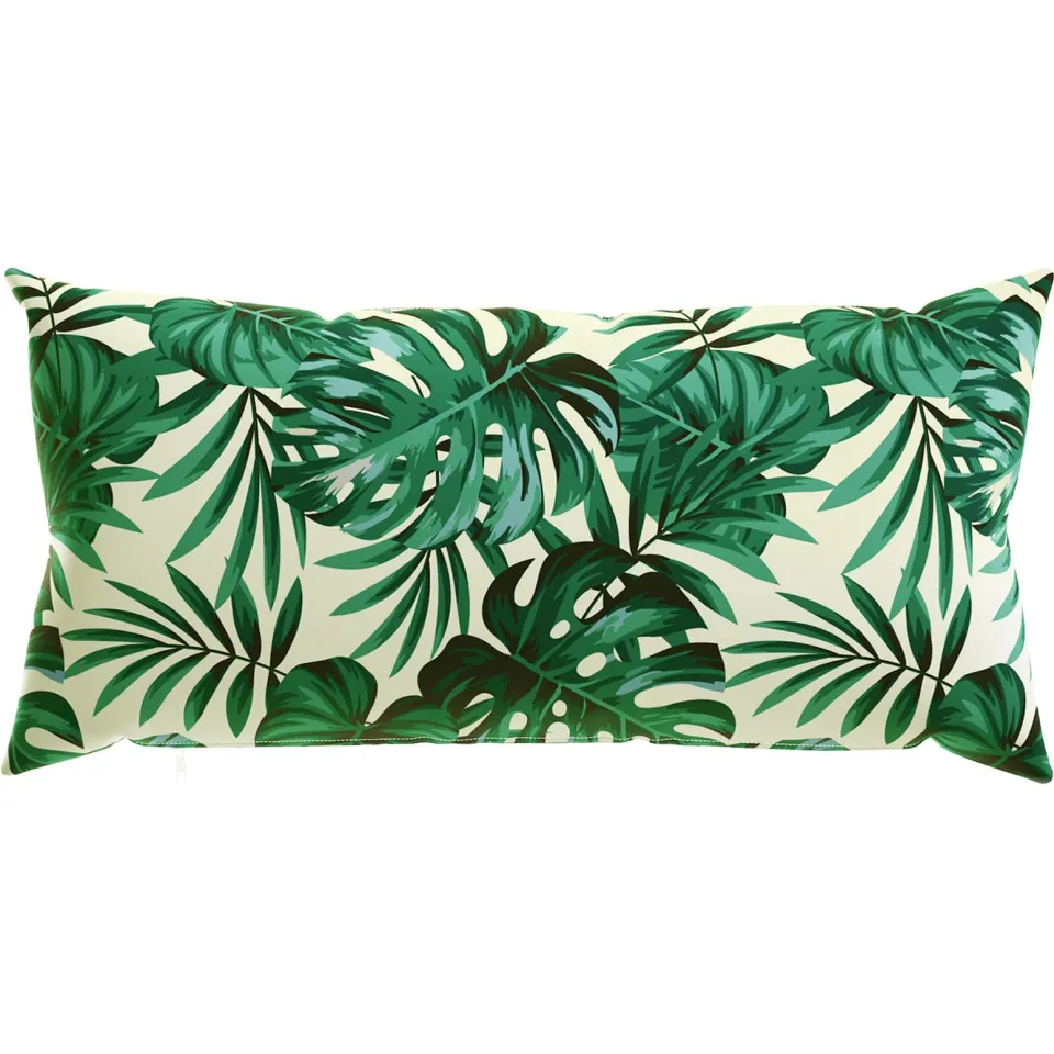 vidaXL Kussensloop 2 st HEERLEN Bladpatroon 40 x 70 cm Polyester groen, foto 3