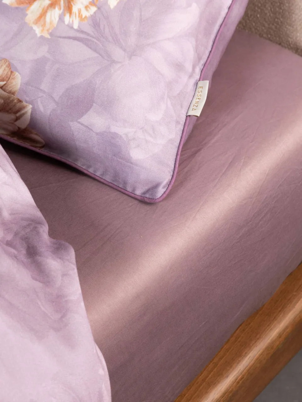 Essenza katoen satijnen dekbedovertrek orianna pale purple, foto 4