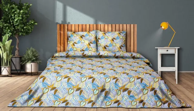 Lubna Home Dekbedovertrekset 200x200/220cm Ranforce 100%Katoen 2xKussensloop 60x70cm groen
