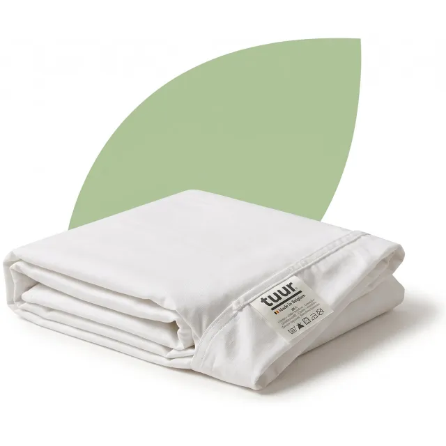 Tuur.shop Tuur Matrasbeschermer - 180 x 200 cm - 100% Bio Katoen - Ademend - Wasbaar - Anti Allergisch Wit