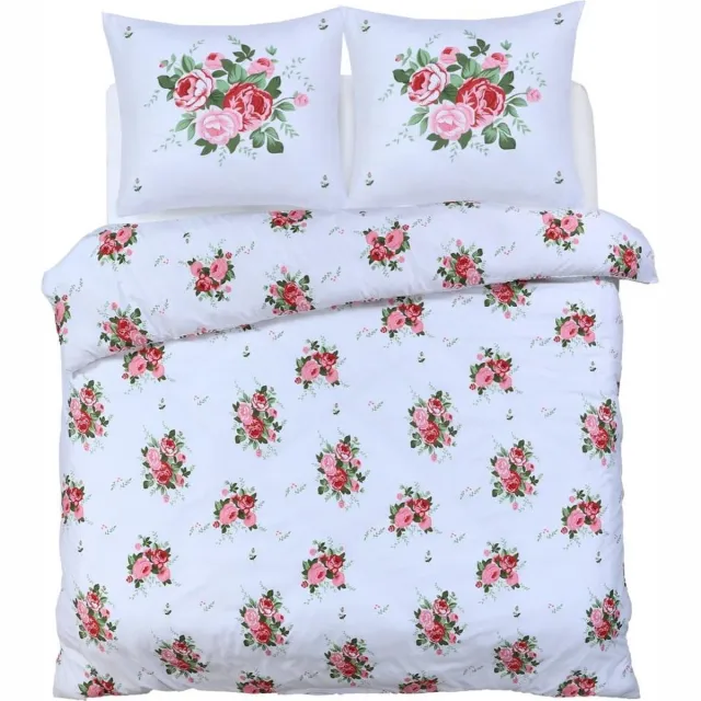 Husch Dekbedovertrek Victoria - 200x200/220 - Rozen Bouquet Rood