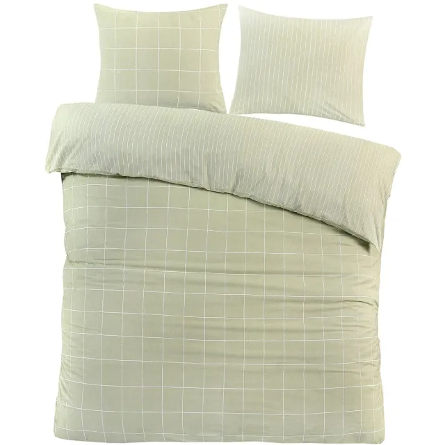 Day Dream Dekbedovertrek Magnus Groen 240x200/220 - 100% Katoen - Tweezijdig - Ademend