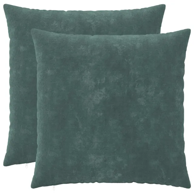 vidaXL Kussensloop 2 st HEERLEN Zee blauw 65 x 65 cm Microfiber Fleece