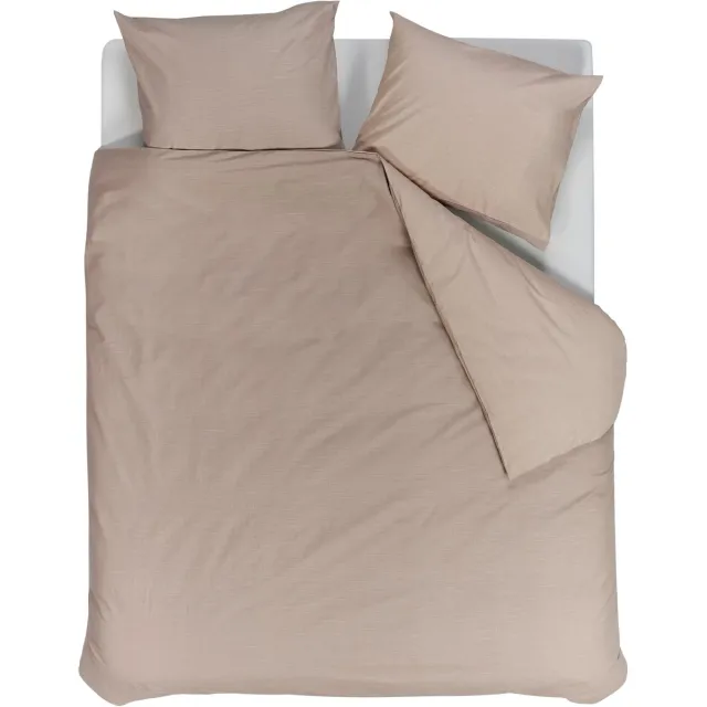 vtwonen Cozy Slub dekbedovertrek - Lits-Jumeaux XL - 260 x 220 cm - Zachtroze