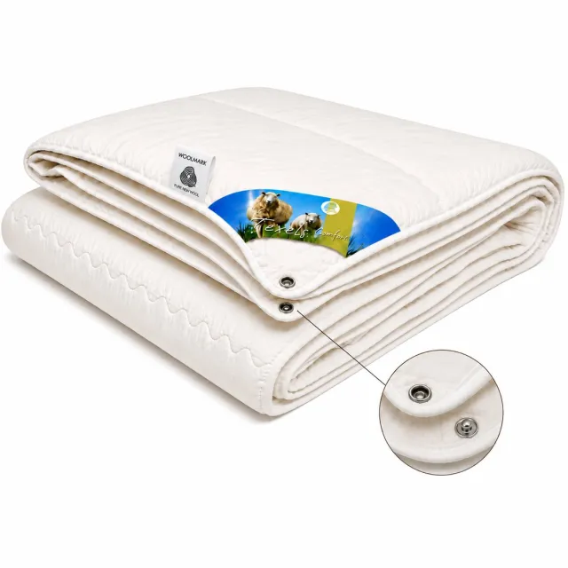 princessdekbedden Luxe Wollen kinderdekbed 4 Seizoenen - 100x135 cm - 100% Zuivere Texelse Wol - Ademend & Comfortabel Wit