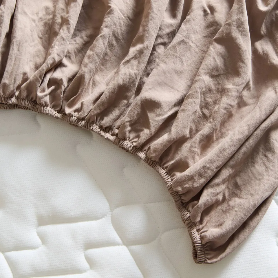 NOUS Living super soft hoeslaken taupe, foto 3