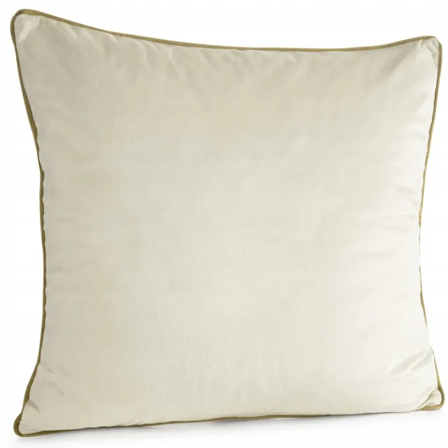 Eurofirany Decoratieve Kussenhoes GAJA 45x45 Licht Beige Velours met Rand