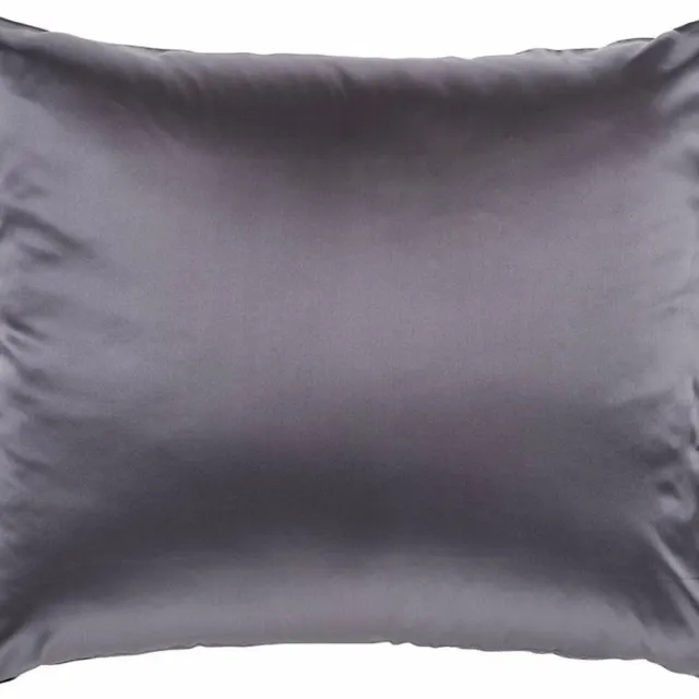 Silk Heaven Zijden kussensloop 80x80cm Antraciet Hotelsluiting 19 Momme - Kussensloop set - Luxe Silk Kussensloop 100% moerbei zijde - Zijde kussensloop - Silk Heaven - 80x80cm / Hotelsluiting