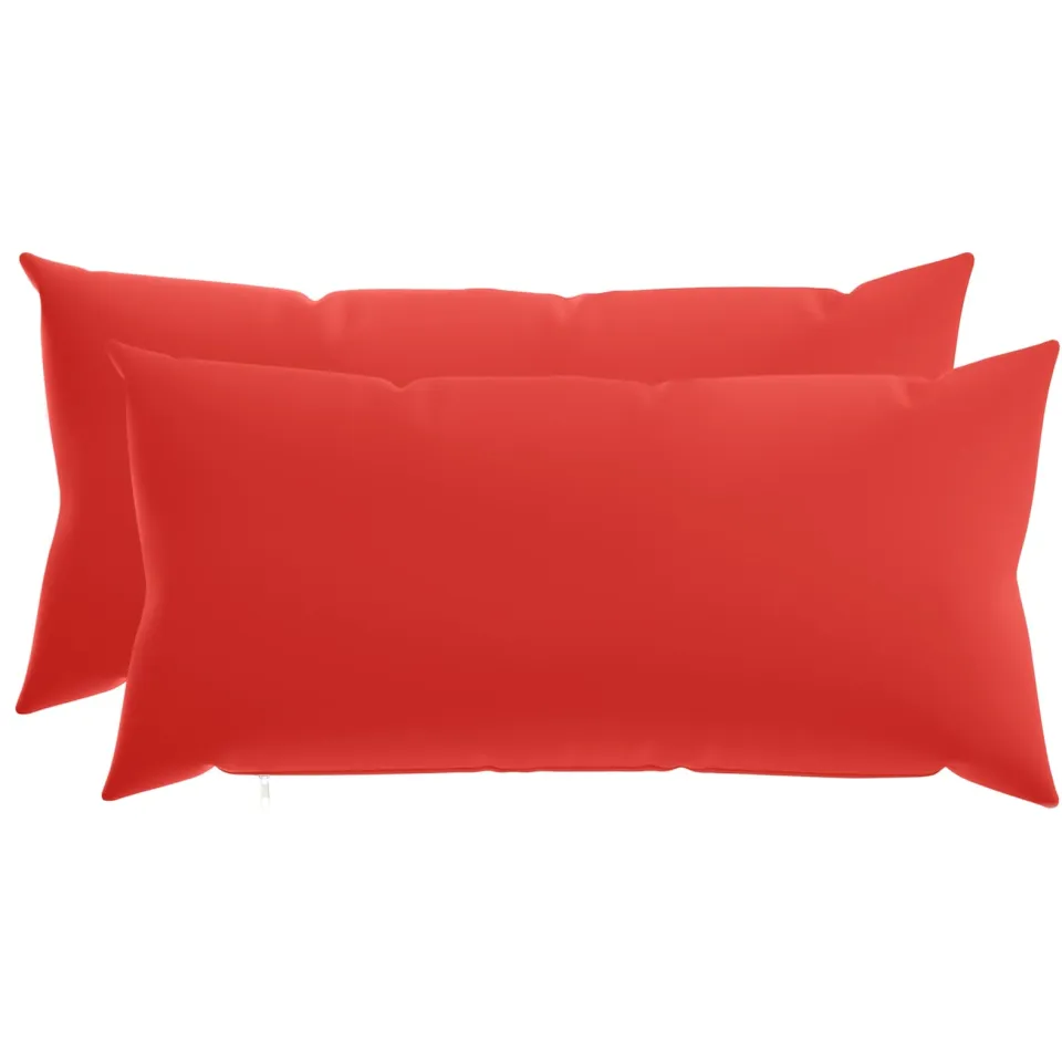 vidaXL Kussensloop 2 st HEERLEN Rood 40 x 80 cm Polyester, foto 3