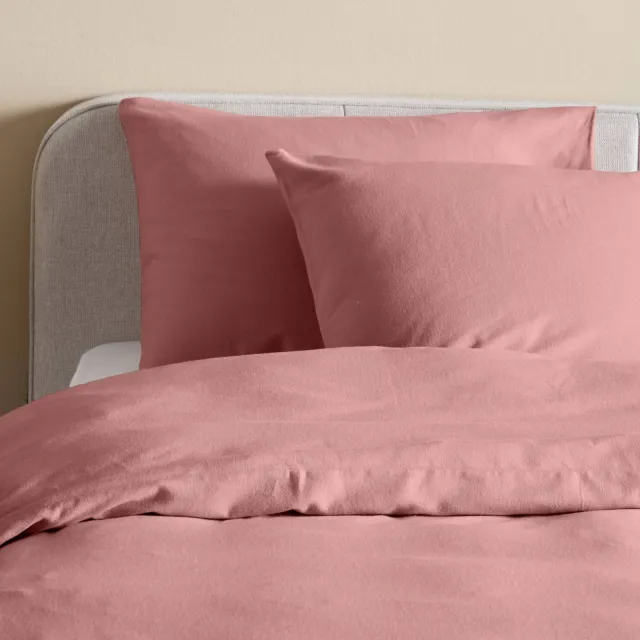 NOUS Living flanellen dekbedovertrek - roze
