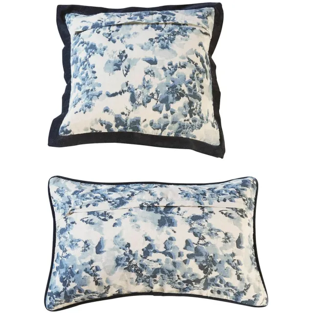 Loberon Kussenhoes set van 2 Miretique blauw/wit