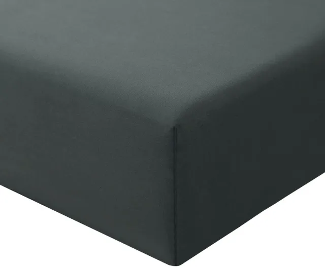 Ibenzoa Zacht en Ademend Hoeslaken van Microvezel voor Optimaal Slaapcomfort, 90 x 200 cm Grijs antraciet