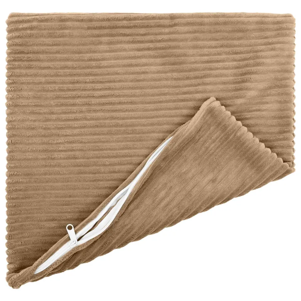 vidaXL Kussensloop 2 st HEERLEN Bruin 30 x 30 cm corduroy, foto 4