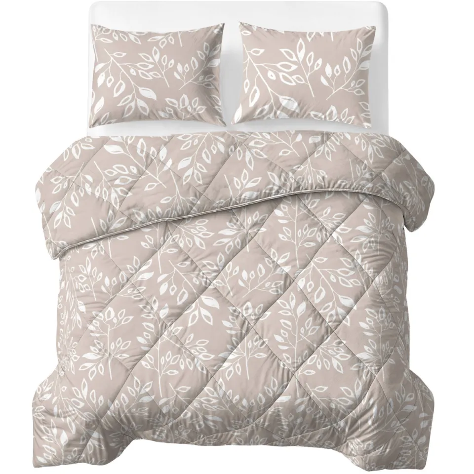 Sleeptime dekbed zonder overtrek met kussensloop Lazy Taupe/Zand