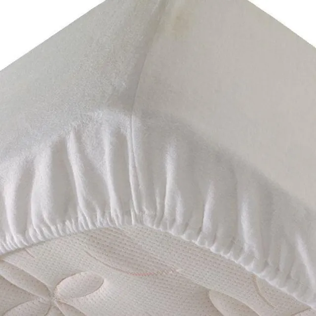 Princessmatrassen Comfortabele Zachte Molton Hoeslaken - Rondom Elastiek -2Persoons- Lits-Jumeaux-180x200+30cm Hoekhoogte-Wit
