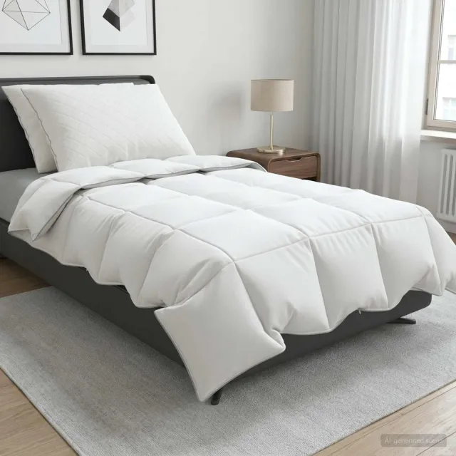 vidaXL 90% ganzen dons dekbedset FULDA 3 st 135 x 220 cm Zomer 100 GSM Wit