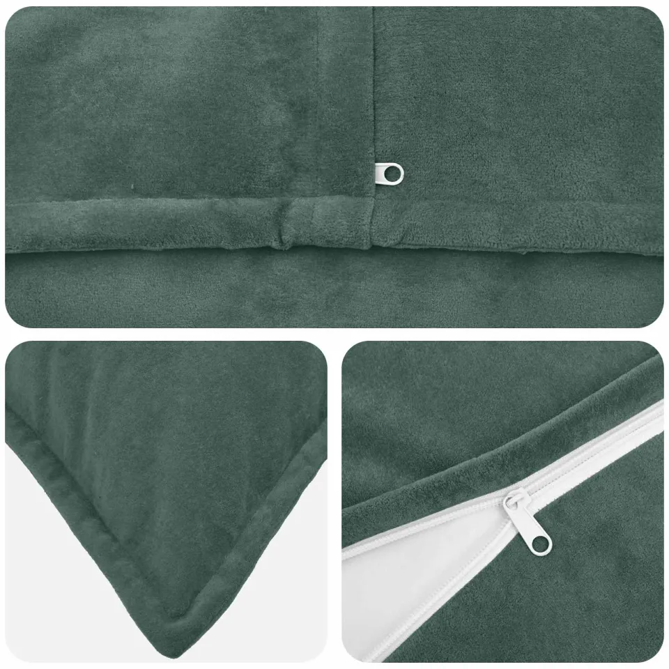 vidaXL Kussensloop 6 st HOUTEN Zee blauw 45 x 45 cm Microfiber Fleece, foto 4