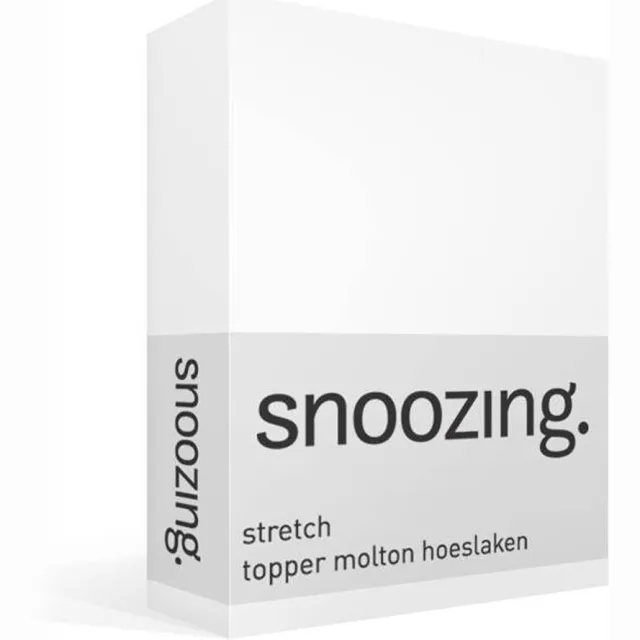 Snoozing Stretch - Topper - Molton - Hoeslaken - Eenpersoons - 90x200/220 cm of 100x200 cm - Wit