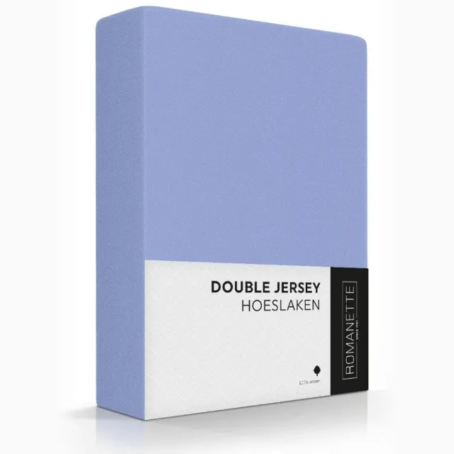 Romanette Luxe Dubbel Jersey Hoeslaken - Lavendel - Maat: 80/90/100 x 200/210/220 cm