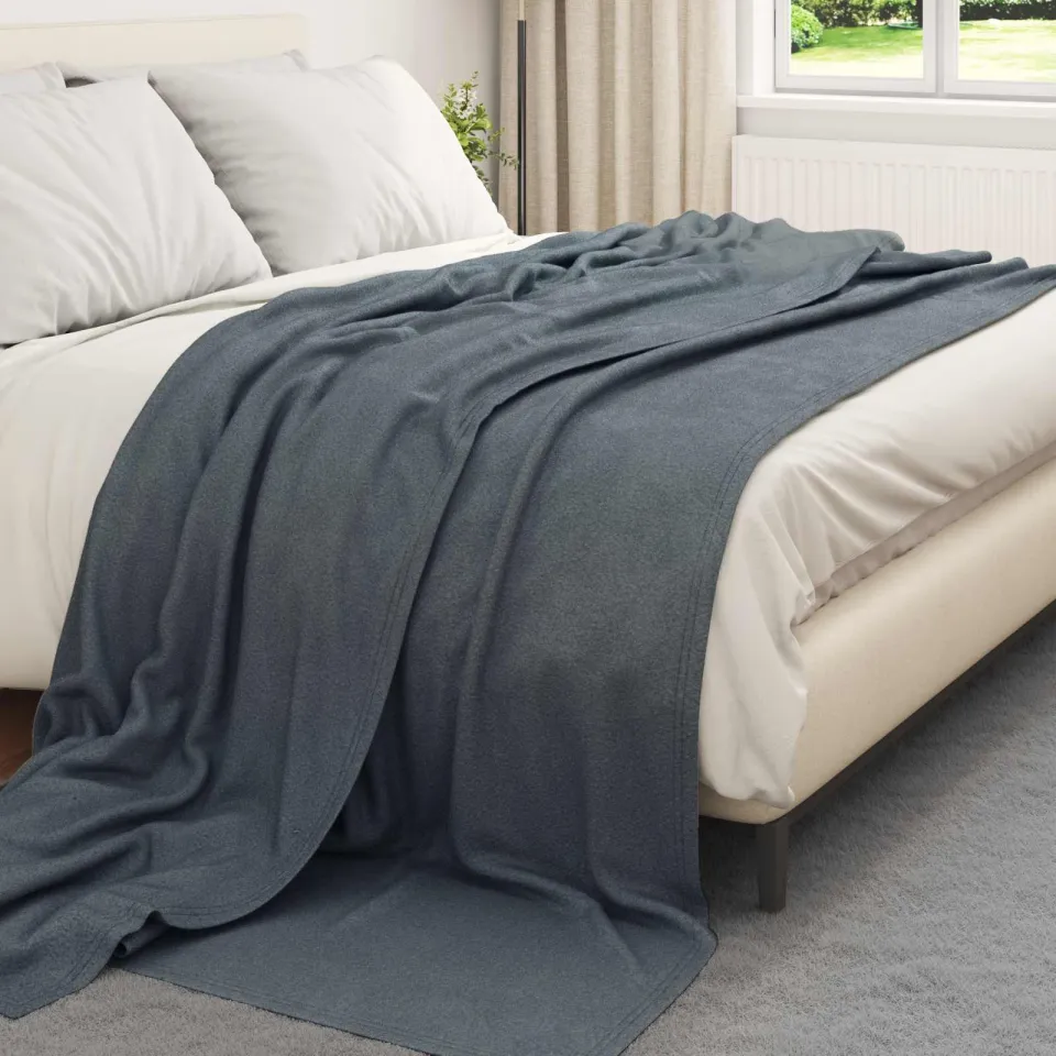 vidaXL Kleden 6 st Donkergrijs 240 x 220 cm 4,44 kg Fleece, foto 3
