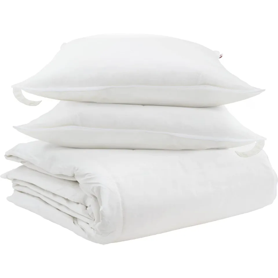 vidaXL Dekbed Set met kussen 3 st Wit Donsveertjes, foto 3