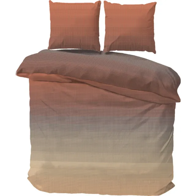 iSleep Dekbedovertrek Marijke - Tweepersoons - 200x200/220 cm - Oranje