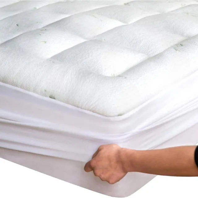Thuys Bamboe Matrashoes 180x200 Cm – Verlichting Van Rugpijn – Geschikt Voor Matrassen Tot 50 Cm Hoog – Wit