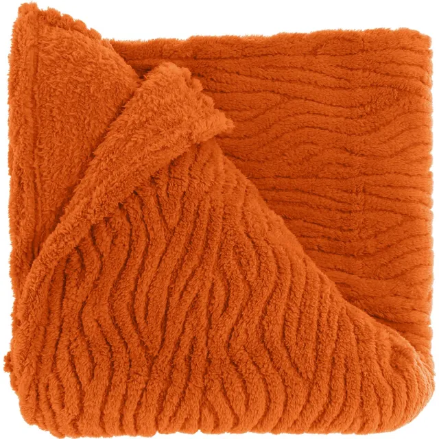 Unique Living Plaid Clio 150x200cm - Orange Flame Oranje