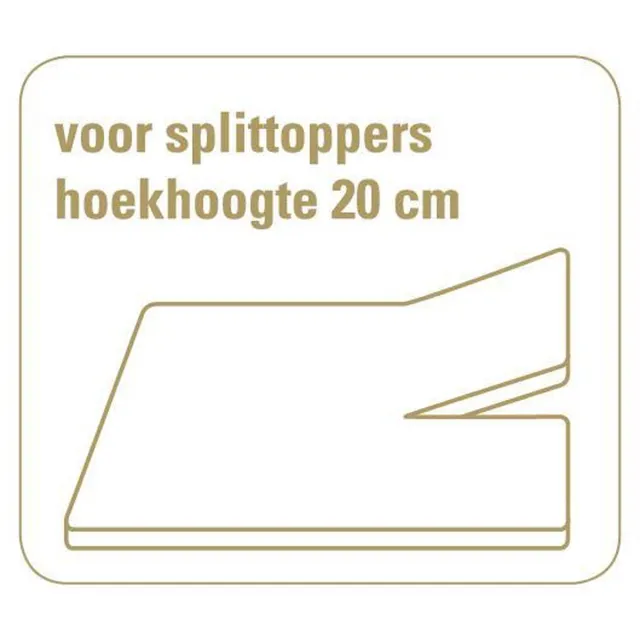 Cevilit Maxima splittopper hoeslaken - antraciet 180/200