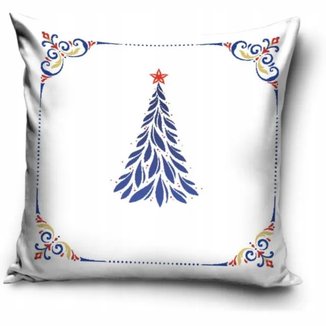 Carbotex Kerst Kussenhoes 40x40 cm - Dubbelzijdig Bedrukt - Feestelijke Decoratie Multicolor