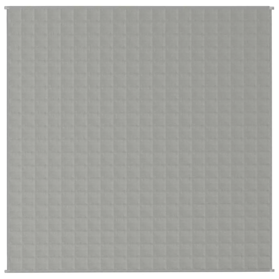 vidaXL Verzwaringsdeken 200x200 cm 13 kg stof grijs