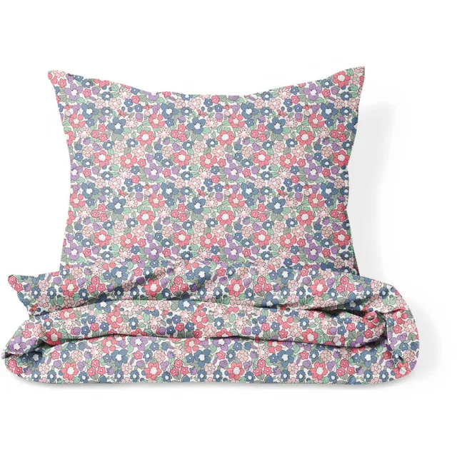 Petite Amélie Dekbedovertrekset – 120x150 cm – 100% Biologisch Katoen – Flower Lila - Flower