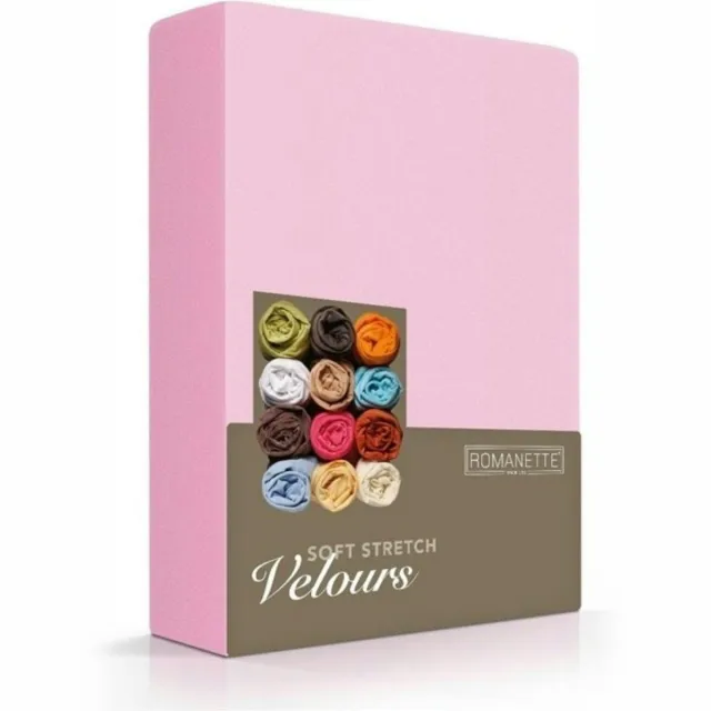 Romanette Luxe Hoeslaken Velours - Roze