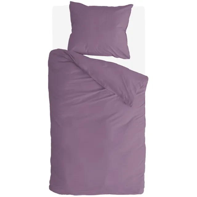 BYRKLUND Dekbedovertrek Pure & Plain - 140x220 - 100% Katoen (BCI) - Paars