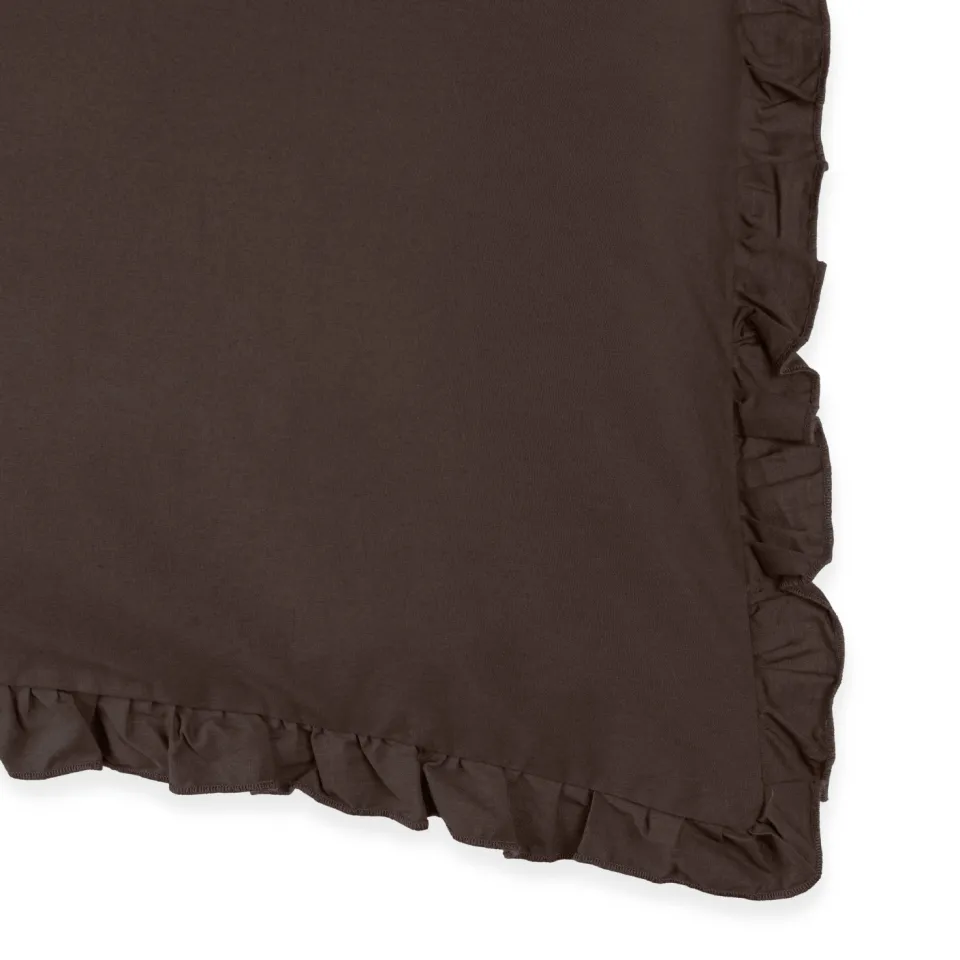 Vandyck Pure 83 percale katoenen 1-persoons dekbedovertrek bruin, foto 6