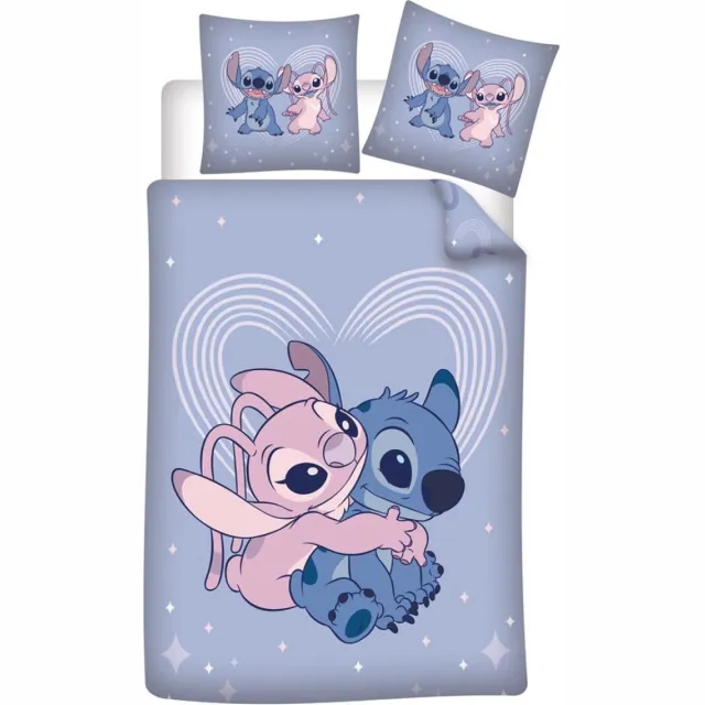 Lilo & Stitch Disney Lilo & Stitch Dekbedovertrek, Love - Eenpersoons - 140 x 200 cm - Polykatoen Multi Colour
