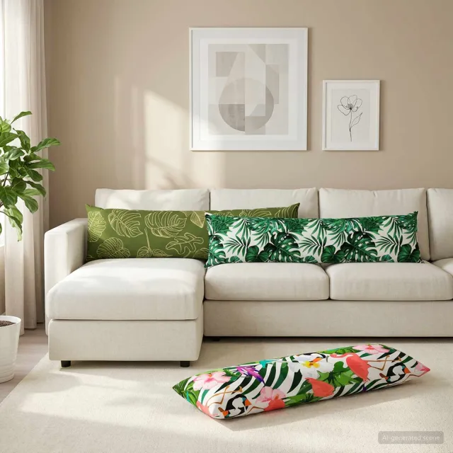 vidaXL Kussensloop HEERLEN Meerkleurig 40 x 145 cm Polyester, foto 2