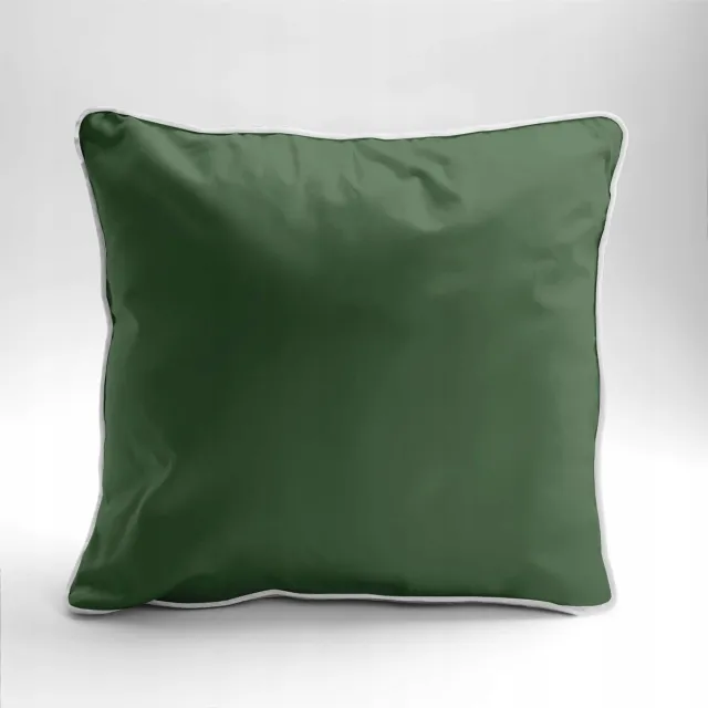 Dreamzie Mako Satin Kussensloop 40x40 Groen met Bies - Zacht & Duurzaam