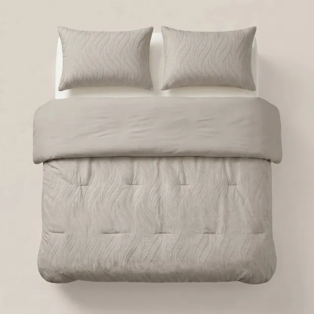 Sleeptime Lazy 3D embossed synthetisch enkel dekbed - taupe