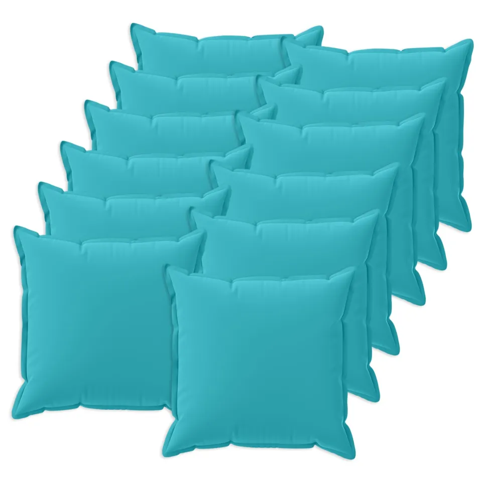 vidaXL Kussensloop 12 st HOUTEN Turquoise 40 x 40 cm Polyester, foto 3