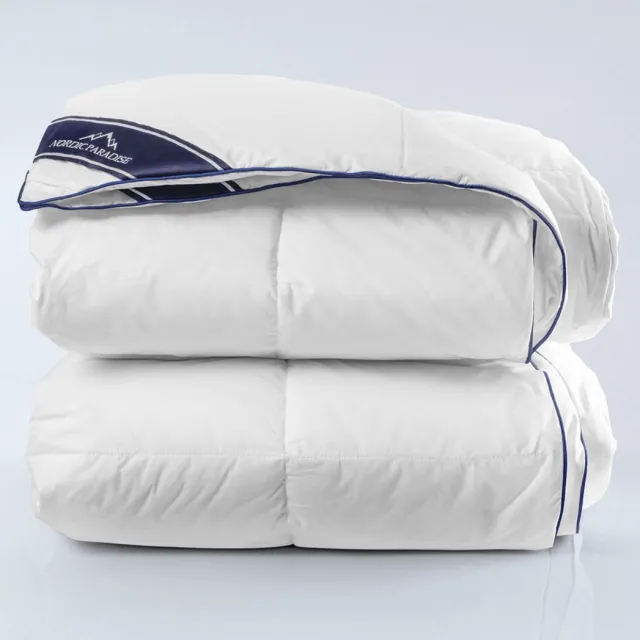 Nordic Paradise 4-Seizoenen donzen dekbed - 90% Franse Eendendons - Zomer + All-Year - 140x200 cm Wit