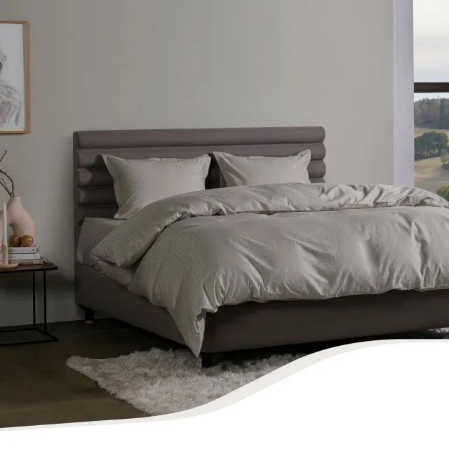 TEMPUR Home by TEMPUR® - Dekbedovertrek van katoensatijn - strijkvrij en droger geschikt - Nature - 240x220 cm - zonder kussensloop Beige