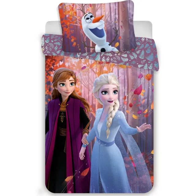Disney Frozen Dekbedovertrek sisters- 140 x 200 cm - Katoen - 70 x 90 cm blauw;wit;roze