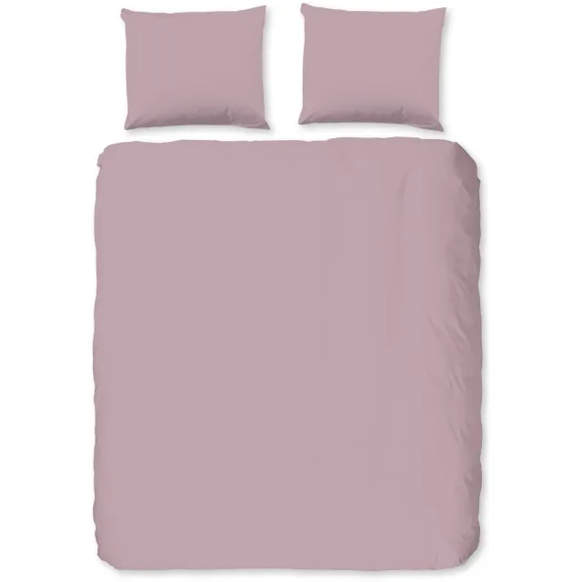 Good Morning dekbedovertrek effen kleur - Zacht roze - 100% Katoen renforce Soft pink