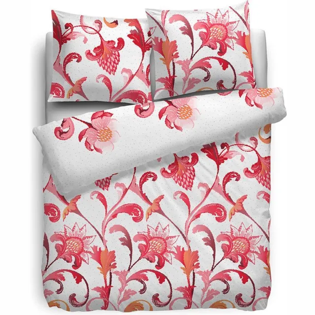 Heckettlane HNL Refined Vida Dekbedovertrek - Litsjumeaux XL - 260x200/220 cm - Rood
