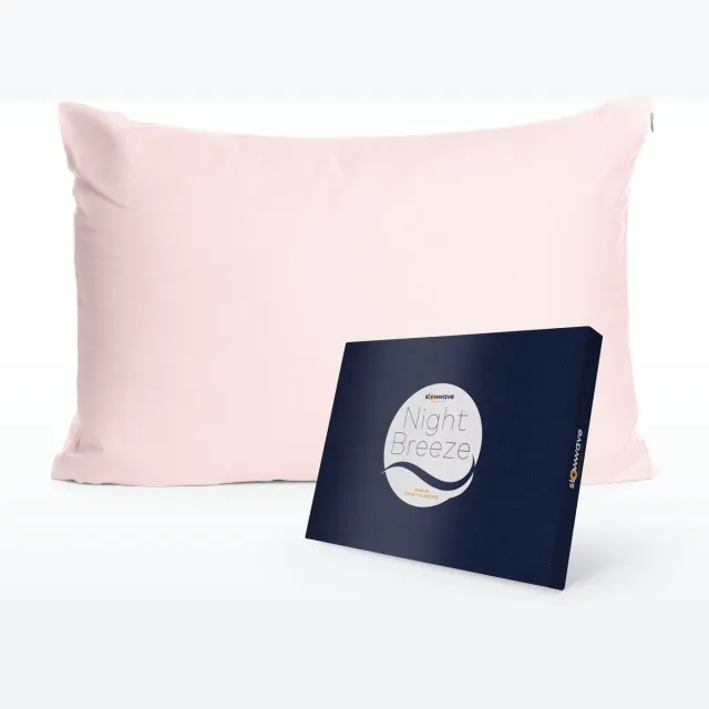 Slowwave NightBreeze kussensloop - 100% TENCEL™ lyocell - Zacht en comfortabel - Beschermt de gezichtshuid - Vochtregulerend - Hypoallergeen en antibacterieel - Kleur: Pink Swan - Formaat: 60 x 70 cm Pink Swan (single pack)