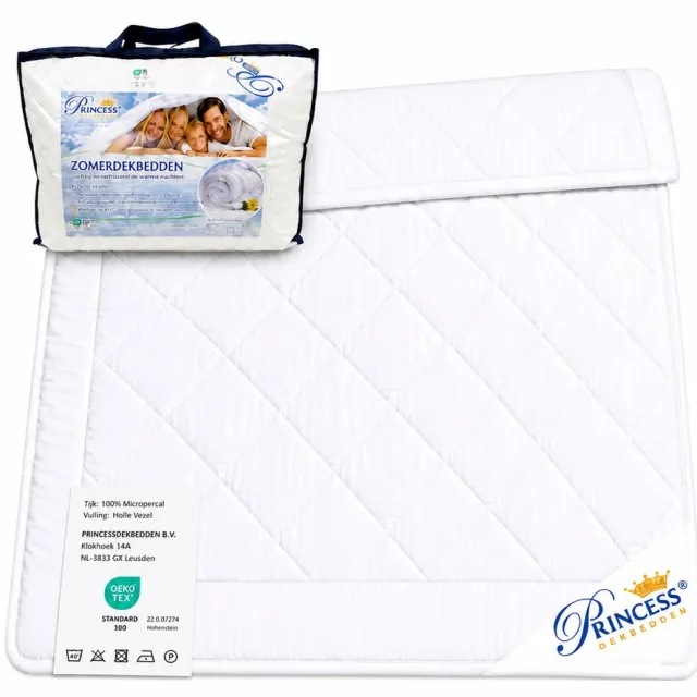 princessdekbedden Princess Dekbedden UltraSOFT Peuterbed & Junior Zomerdekbed - 120 x 150 cm - Micropercal - Anti-allergisch - Wasbaar - Wit
