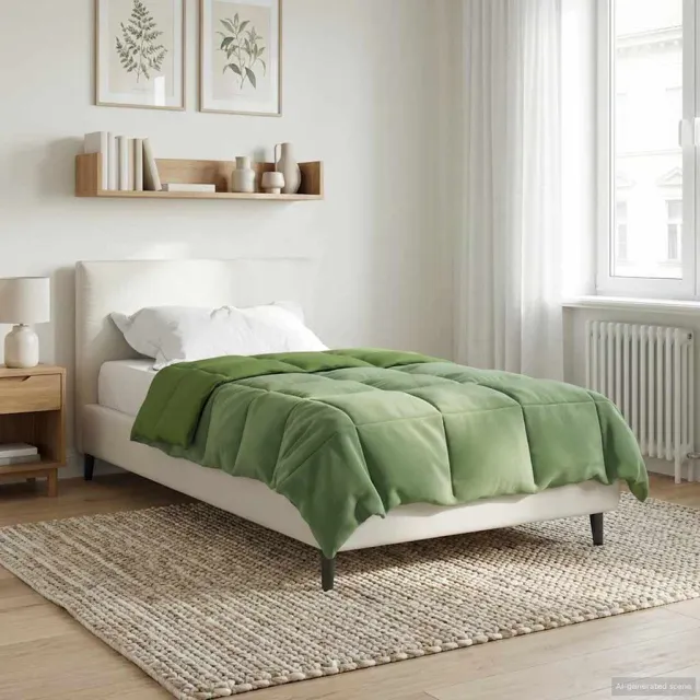 vidaXL Zomer Dekbed 135 x 220 cm Zomer Microfiber (100% polyester) Groen