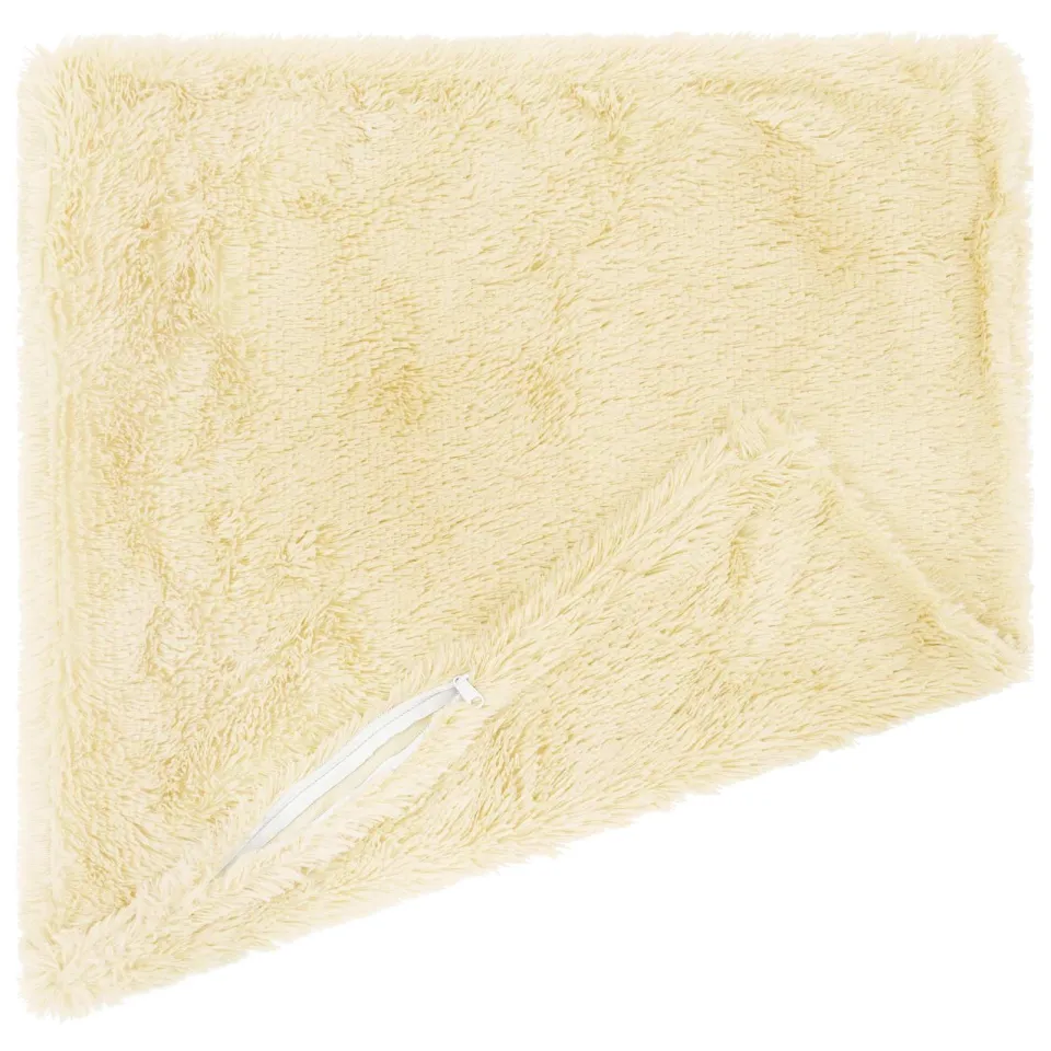 vidaXL Kussensloop 2 st HEERLEN Crèmekleurig 35 x 35 cm PV Fleece, foto 4