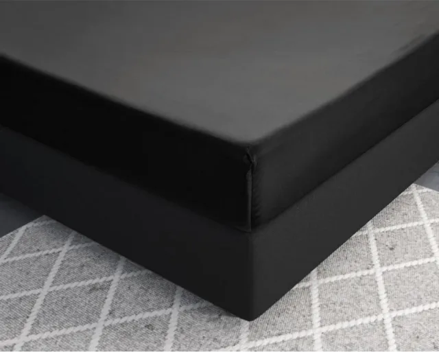 Primaviera Deluxe Satijnen - Hoeslaken - 80 x 200 - Zwart